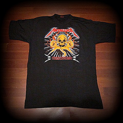METALLICA -Vintage 2009 Death Magnetic Tour. Two Sided Printed - T-Shirt